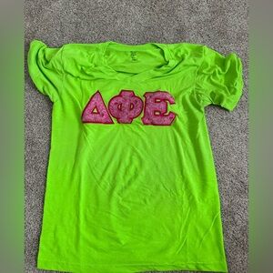 Delta phi epsilon letter shirt